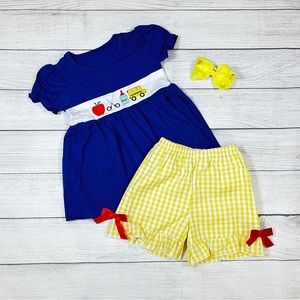 NEW Girl’s Back to School Shorts Set